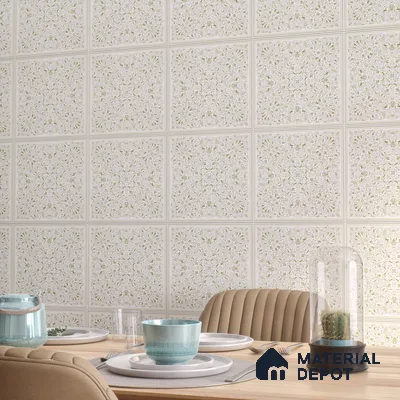 Moroccans Wall & Floor Tile TL 07247 C Olive Lace 1 ft x 1 ft Ceramic Matte Finish - 9 mm | 2 mm Spacer is Mandatory | Suitable For Bathroom, Kitchen, Dining Area | Please Expect a Slight Variation of Pattern